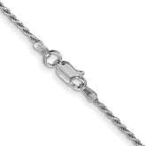 Sterling Silver 1.5MM Diamond Cut Rope Chain 20"